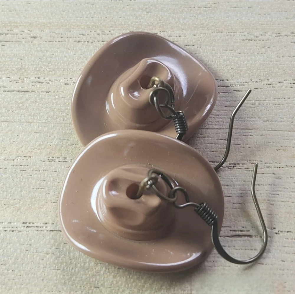 Handmade Cowboy Hat Earrings